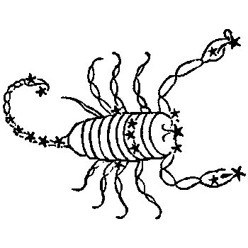 Scorpio, illustration from a 1482 edition of a book by Hyginus.