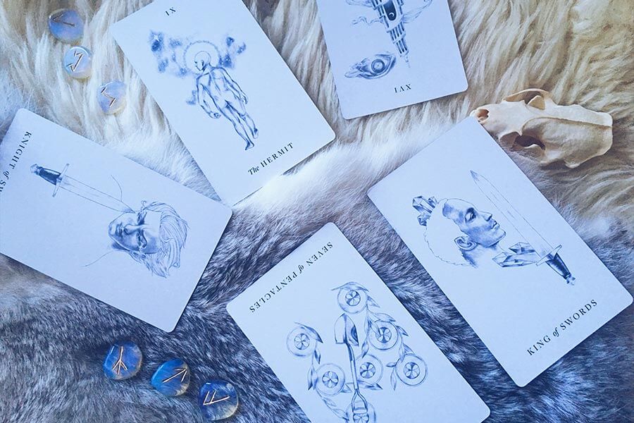 Sample reading using the virgo new moon tarot spread