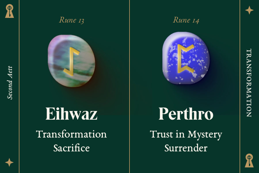 The Second Aett of Transformation: Elder Futhark Rune Meanings List - Ehwaz and Perthro
