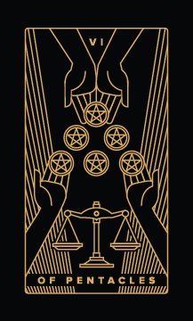six of pentacles - Best Money Tarot Cards to Get in a Tarot Reading